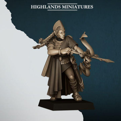 Aegean Elves Maids with Bows 10 models Highland Miniatures Various Scales (US tariffs are pre-paid by us)