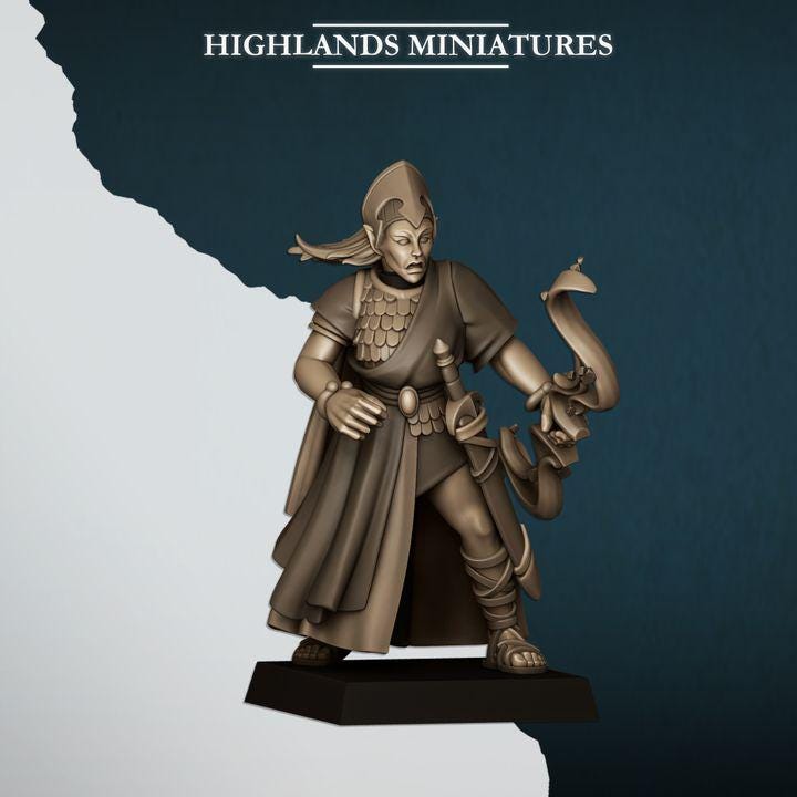 Aegean Elves Maids with Bows 10 models Highland Miniatures Various Scales (US tariffs are pre-paid by us)