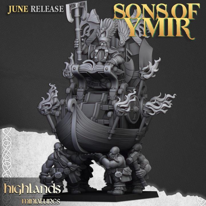 Dwarf King on Throne Highland Miniatures Hero Various Scales (US tariffs are pre-paid by us)