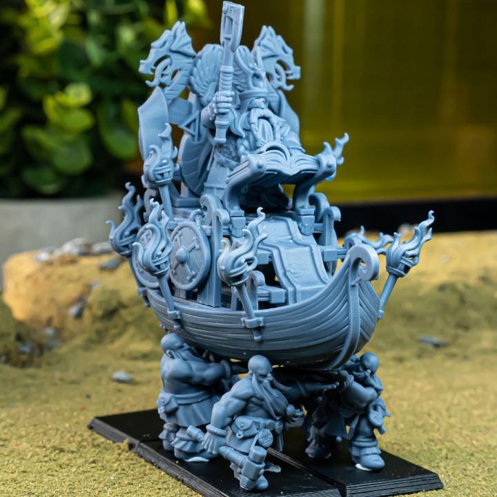 Dwarf King on Throne Highland Miniatures Hero Various Scales (US tariffs are pre-paid by us)
