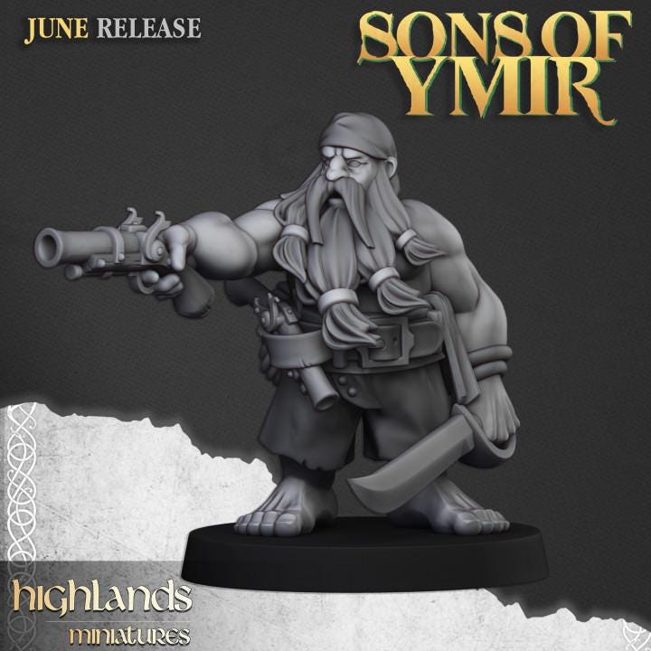 Dwarf Pirates 10 models Highland Miniatures Various Scales (US tariffs are pre-paid by us)