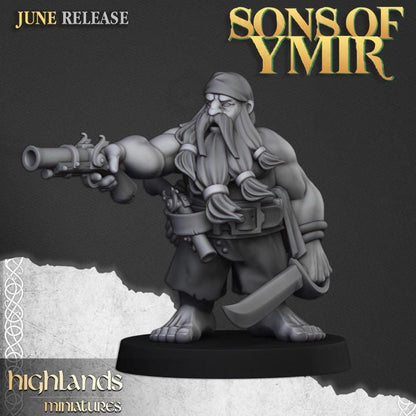 Dwarf Pirates 10 models Highland Miniatures Various Scales (US tariffs are pre-paid by us)