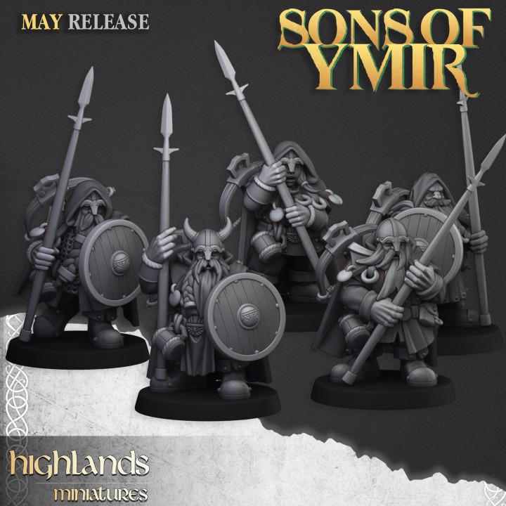 Dwarf Rangers 4 Variants with Command Group 10 models Highland Miniatures Various Scales (US tariffs are pre-paid by us)