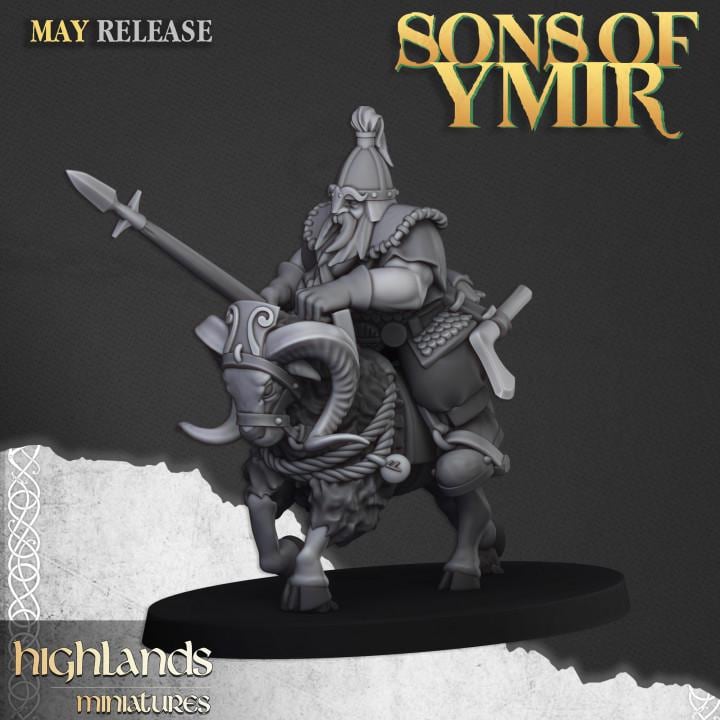 Mounted Dwarfs with Command Group 10 models Highland Miniatures Various Scales (US tariffs are pre-paid by us)