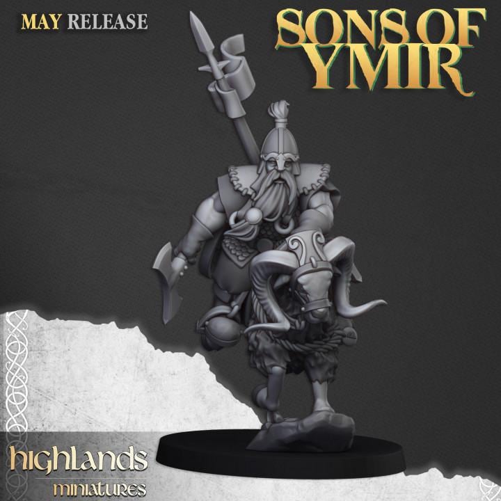 Mounted Dwarfs with Command Group 10 models Highland Miniatures Various Scales (US tariffs are pre-paid by us)