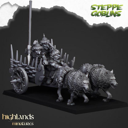 Steppe Goblin Chariot Highland Miniatures Various Scales (US tariffs are pre-paid by us)