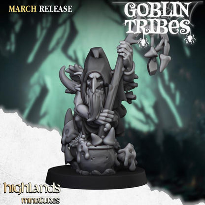Swamp Goblin Shaman Hero Highland Miniatures Various Scales (US tariffs are pre-paid by us)