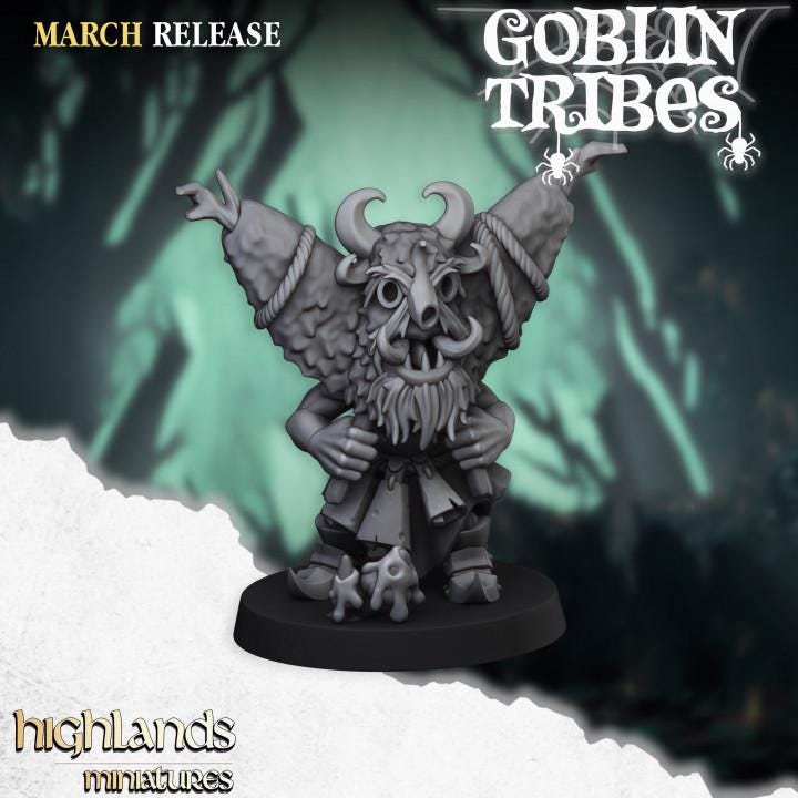 Swamp Goblins Herd 10 Frogs 5 Herders Highland Miniatures Various Scales (US tariffs are pre-paid by us)