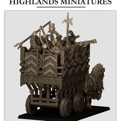Sunland Armored Wagon with Crew Highland Miniatures Various Scales (US tariffs are pre-paid by us)