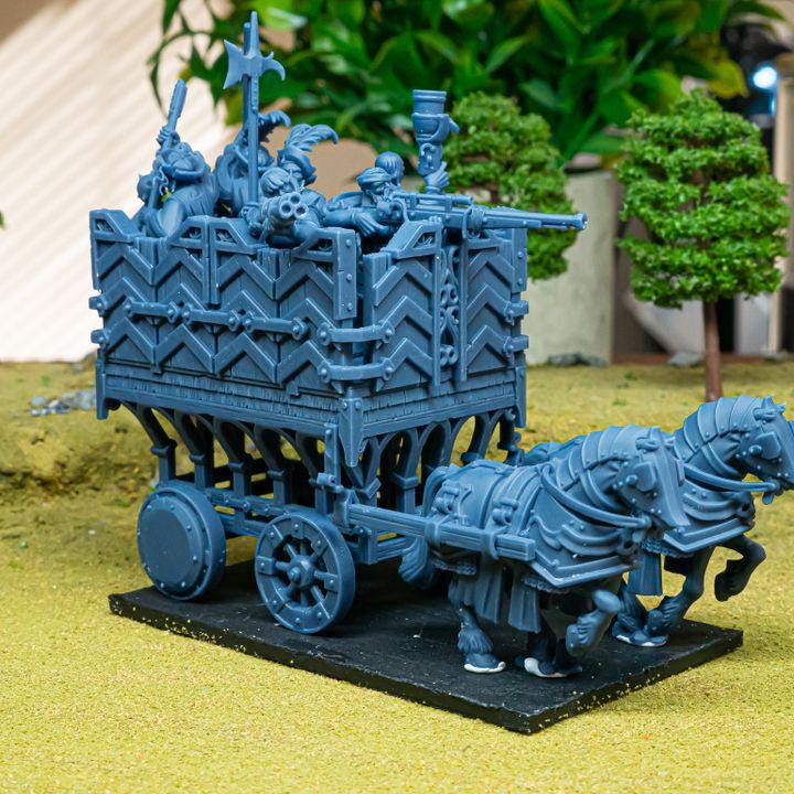 Sunland Armored Wagon with Crew Highland Miniatures Various Scales (US tariffs are pre-paid by us)