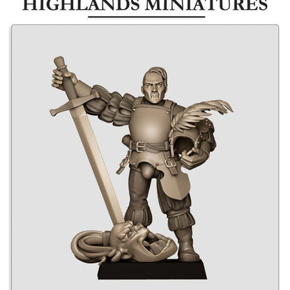 Sunland Captain 3 Variants on Foot Highland Miniatures Hero Various Scales (US tariffs are pre-paid by us)