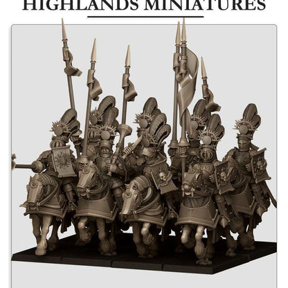 Sunland Golden Flames Knights 10 models Highland Miniatures Cavalry Various Scales (US tariffs are pre-paid by us)