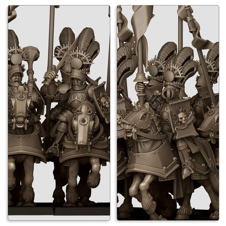 Sunland Golden Flames Knights 10 models Highland Miniatures Cavalry Various Scales (US tariffs are pre-paid by us)