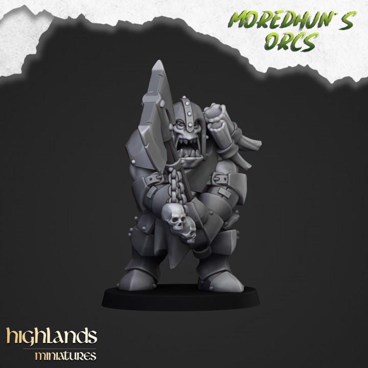 Armoured Orcs Infantry with Command 10 models Highland Miniatures Various Scales (US tariffs are pre-paid by us)