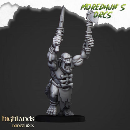 Cave Orcs with Command 10 models Highland Miniatures Various Scales (US tariffs are pre-paid by us)