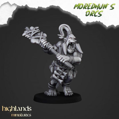 Cave Orcs with Command 10 models Highland Miniatures Various Scales (US tariffs are pre-paid by us)