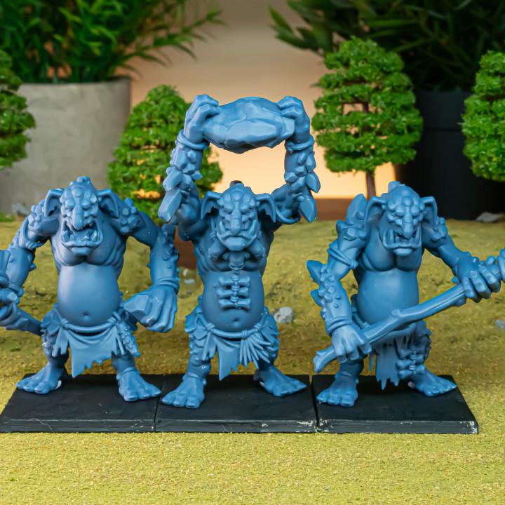Cave Trolls 3 models Highland Miniatures Various Scales (US tariffs are pre-paid by us)