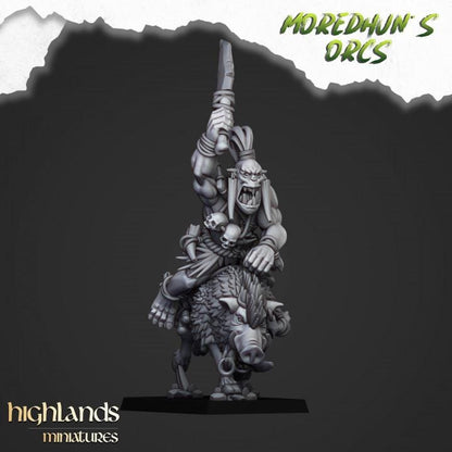 Mounted Cave Orcs with Command 10 models Highland Miniatures Various Scales (US tariffs are pre-paid by us)