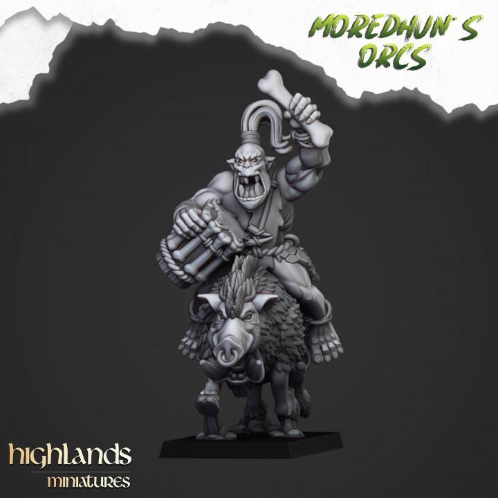 Mounted Cave Orcs with Command 10 models Highland Miniatures Various Scales (US tariffs are pre-paid by us)