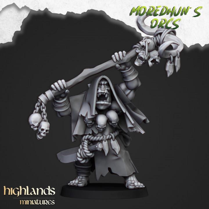 Orc Shaman 2 Variants Highland Miniatures Various Scales (US tariffs are pre-paid by us)