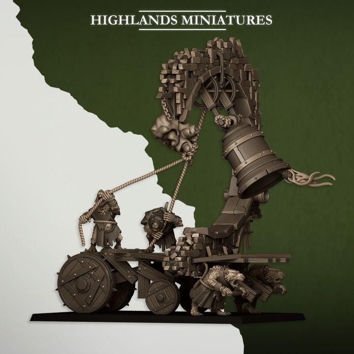 Moving Sewer with Bell and Censer Highland Miniatures Vermin Various Scales (US tariffs are pre-paid by us)