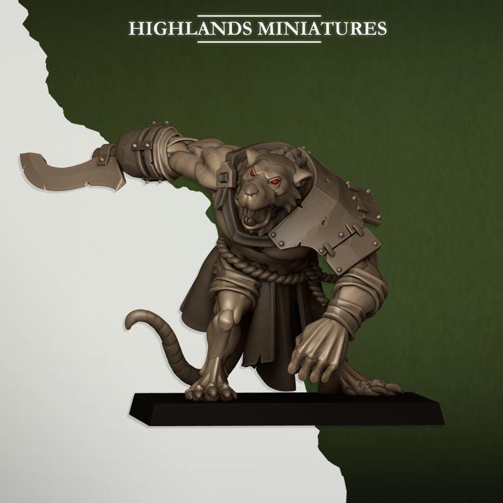 3 Ratgors and Ratgor Master Highland Miniatures Vermin Various Scales (US tariffs are pre-paid by us)