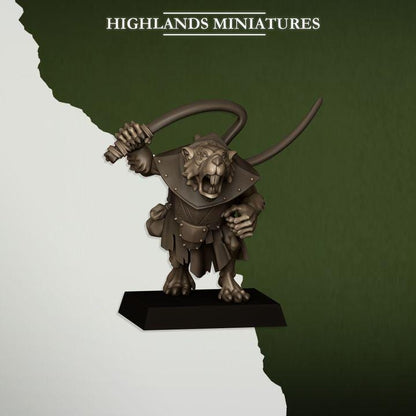 Rats and Rat Masters Sever Vermin 8 models Highland Miniatures Various Scales (US tariffs are pre-paid by us)