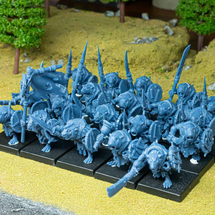 Sewer Rats with Command Sever Vermin 10 models Highland Miniatures Various Scales (US tariffs are pre-paid by us)