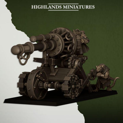 Sewer Vermin Cannon Highland Miniatures Various Scales (US tariffs are pre-paid by us)