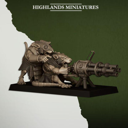 Sewer Vermin Heavy Weapons Teams Highland Miniatures Various Scales (US tariffs are pre-paid by us)