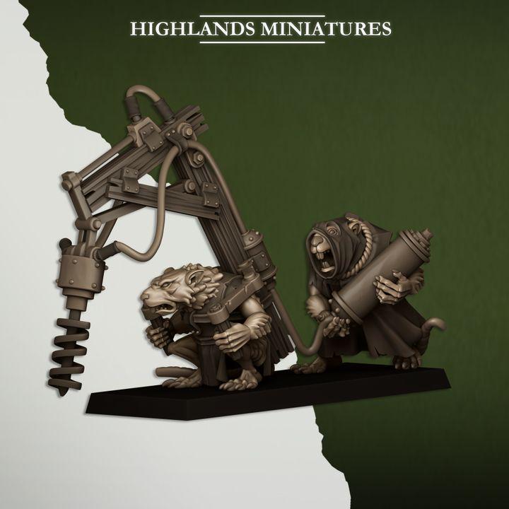 Sewer Vermin Heavy Weapons Teams Highland Miniatures Various Scales (US tariffs are pre-paid by us)