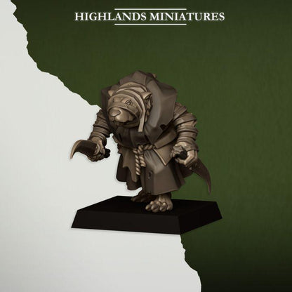Sewer Vermin Acolytes 10 models Highland Miniatures Various Scales (US tariffs are pre-paid by us)