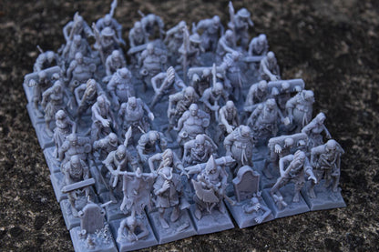 Zombie Unit with Command Group 20 models Highland Miniatures Transilvanya Undead Various Scales (US tariffs are pre-paid by us)