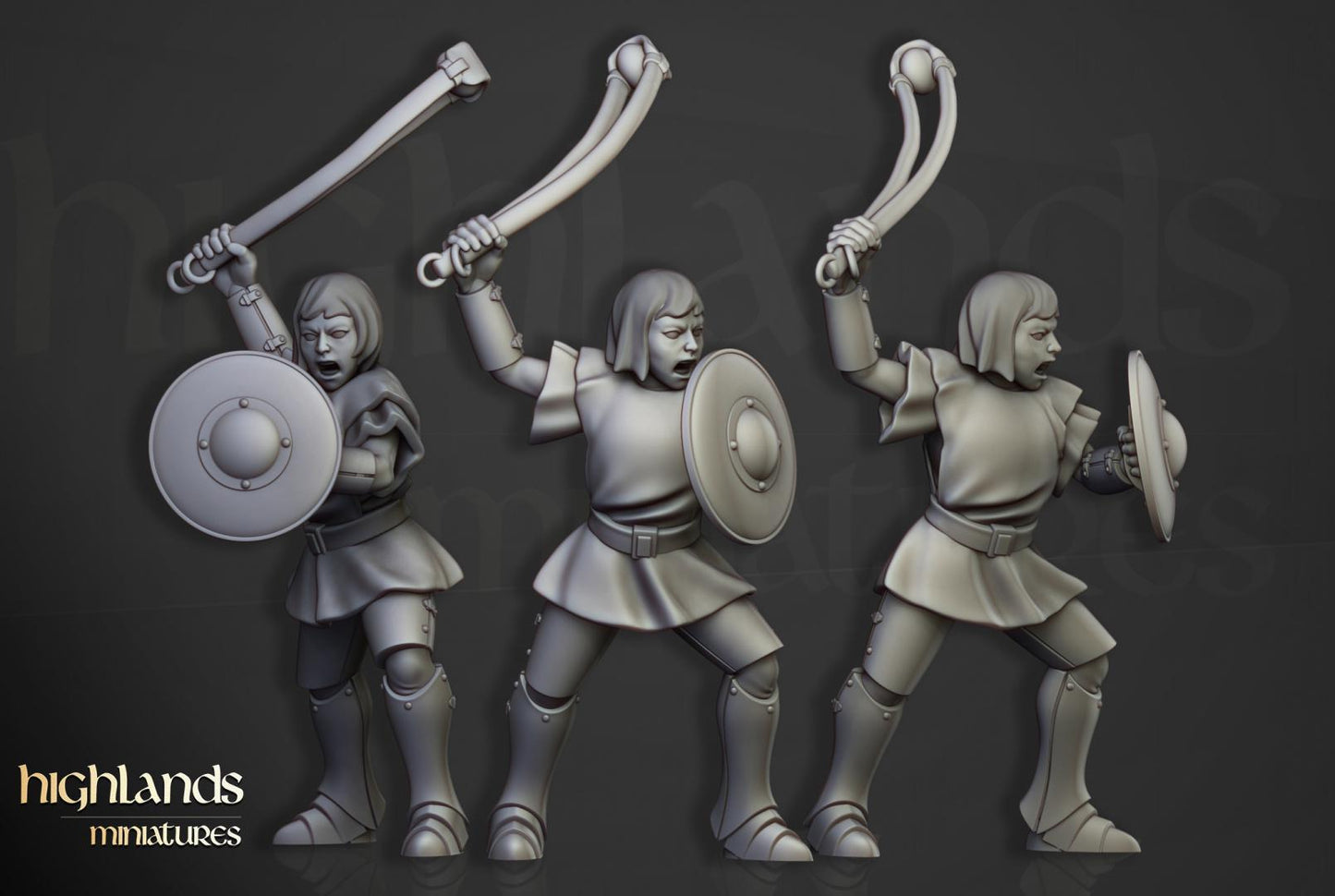 Young Sisters of Saint Helena 10 multipart models Highland Miniatures Various Scales (US tariffs are pre-paid by us)