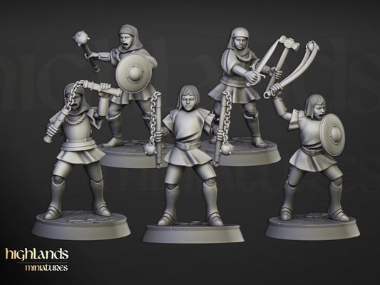 Young Sisters of Saint Helena 10 multipart models Highland Miniatures Various Scales (US tariffs are pre-paid by us)
