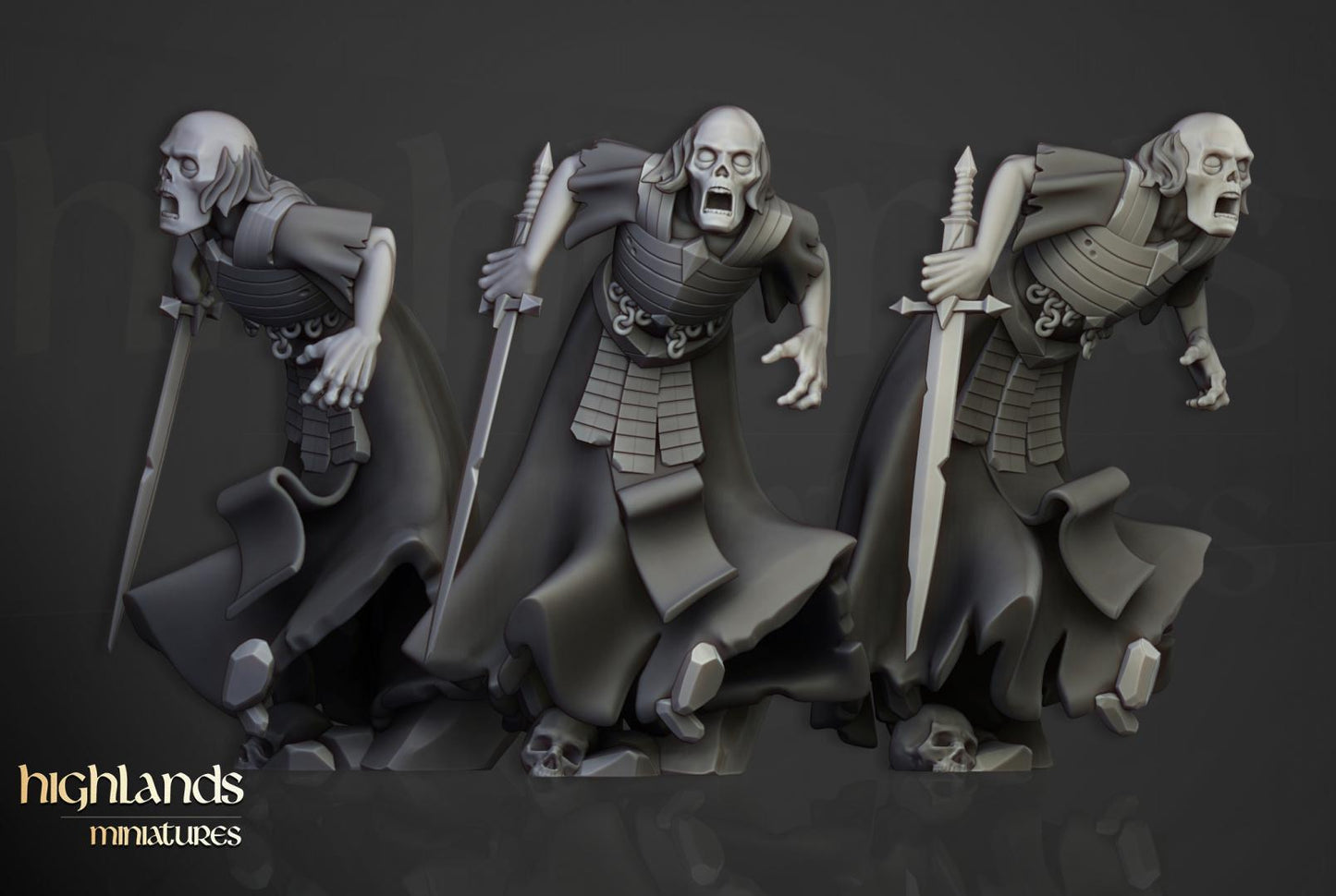 Wraiths Unit 10 models Highland Miniatures Transilvanya Undead Various Scales (US tariffs are pre-paid by us)