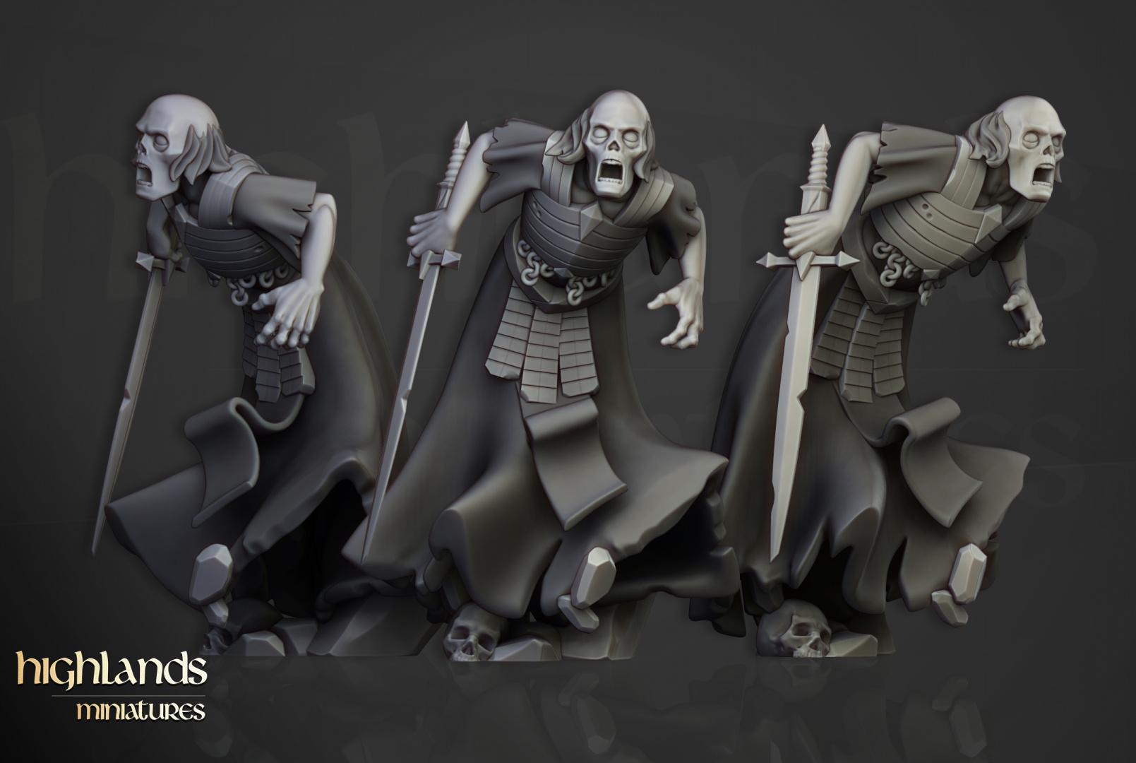Wraiths Unit 10 models Highland Miniatures Transilvanya Undead Various Scales (US tariffs are pre-paid by us)