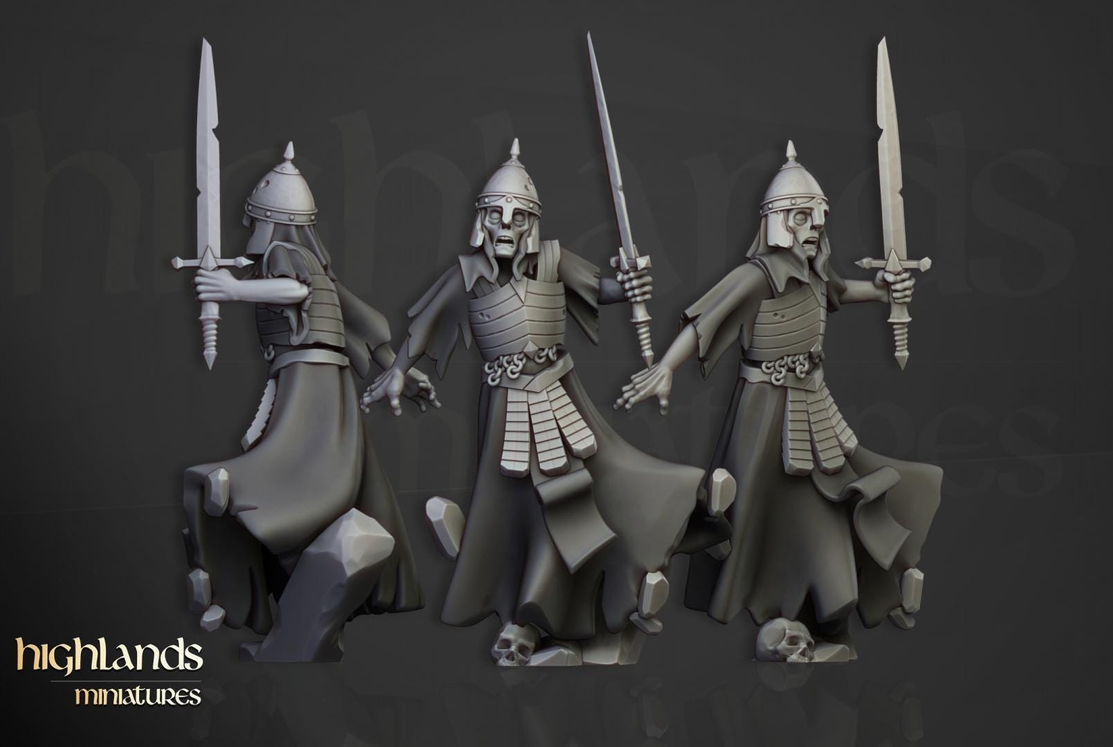 Wraiths Unit 10 models Highland Miniatures Transilvanya Undead Various Scales (US tariffs are pre-paid by us)