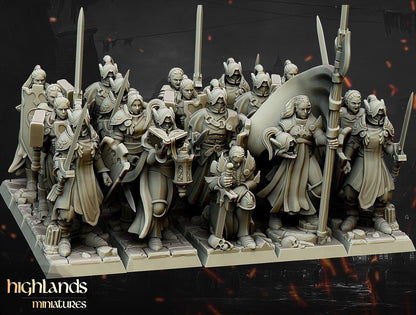 Warriors of the Lady with Command Group 10 multipart models Highland Miniatures Various Scales (US tariffs are pre-paid by us)