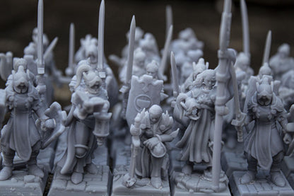 Warriors of the Lady with Command Group 10 multipart models Highland Miniatures Various Scales (US tariffs are pre-paid by us)