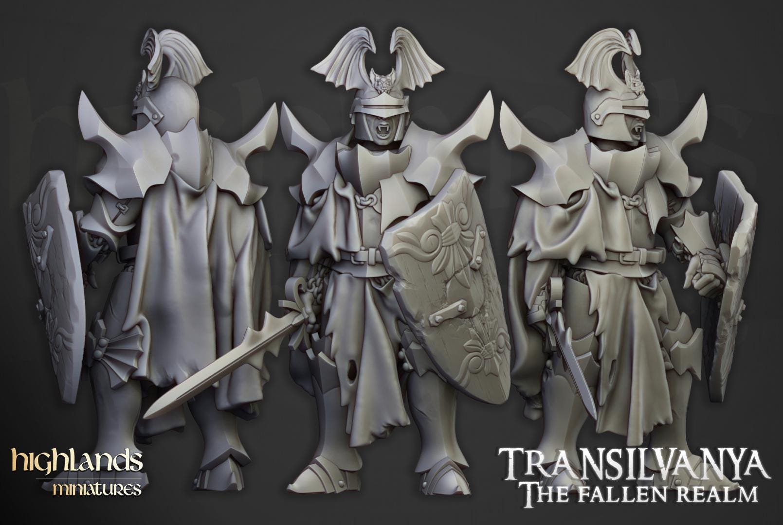Vampire Neophytes Unit with Command Group 10 models Highland Miniatures Transilvanya Undead Various Scales (US tariffs are pre-paid by us)