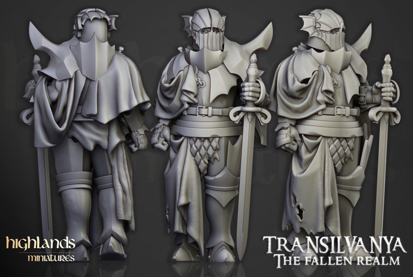Vampire Neophytes Unit with Command Group 10 models Highland Miniatures Transilvanya Undead Various Scales (US tariffs are pre-paid by us)
