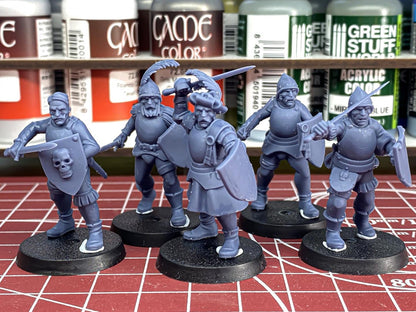 Sunland Swordsmen 10 models Highland Miniatures Various Scales (US tariffs are pre-paid by us)