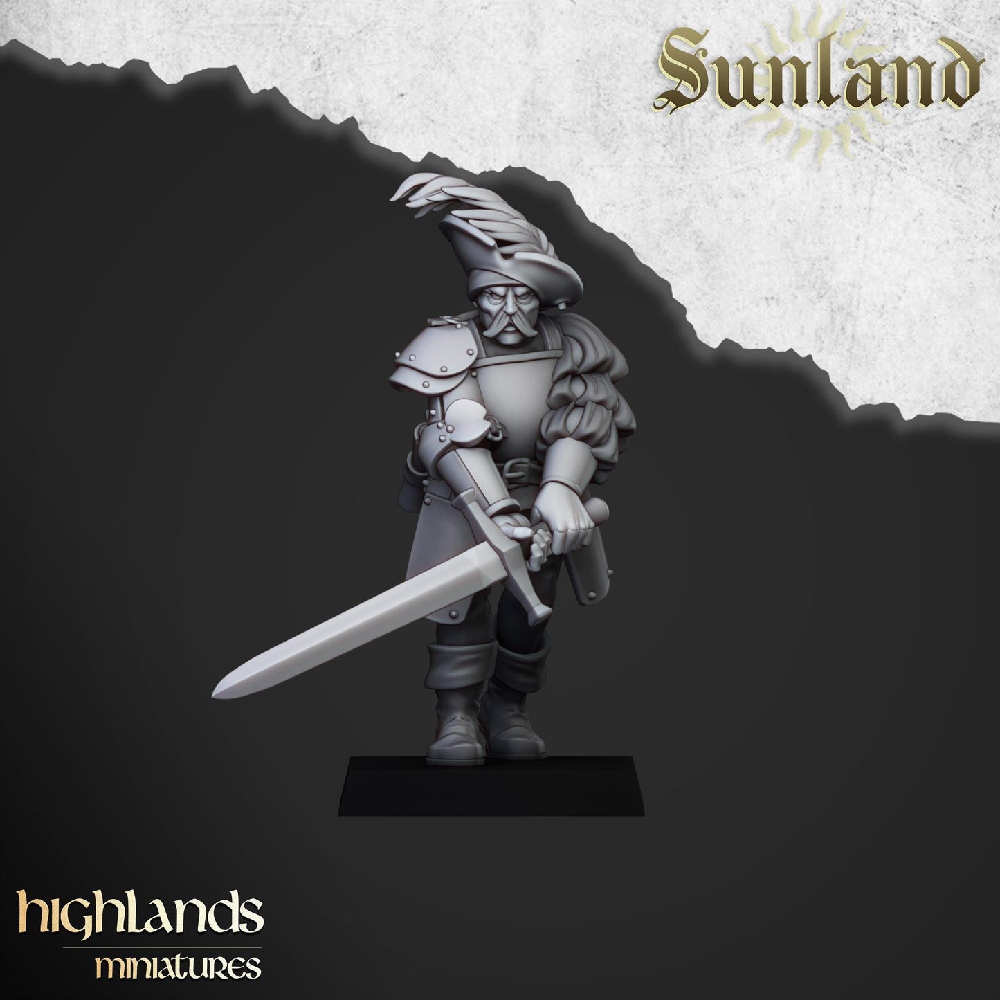 Sunland Landsknechts with Command Group 10 models Highland Miniatures Various Scales (US tariffs are pre-paid by us)