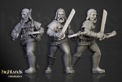 Sunland Militia with Command Group 10 multipart models Highland Miniatures Various Scales (US tariffs are pre-paid by us)