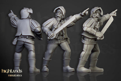 Sunland Militia with Command Group 10 multipart models Highland Miniatures Various Scales (US tariffs are pre-paid by us)