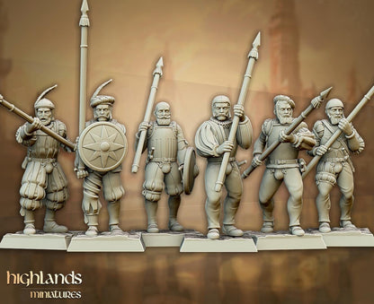 Sunland Imperial State Troops with Command Group 10 multipart models Highland Miniatures Various Scales (US tariffs are pre-paid by us)