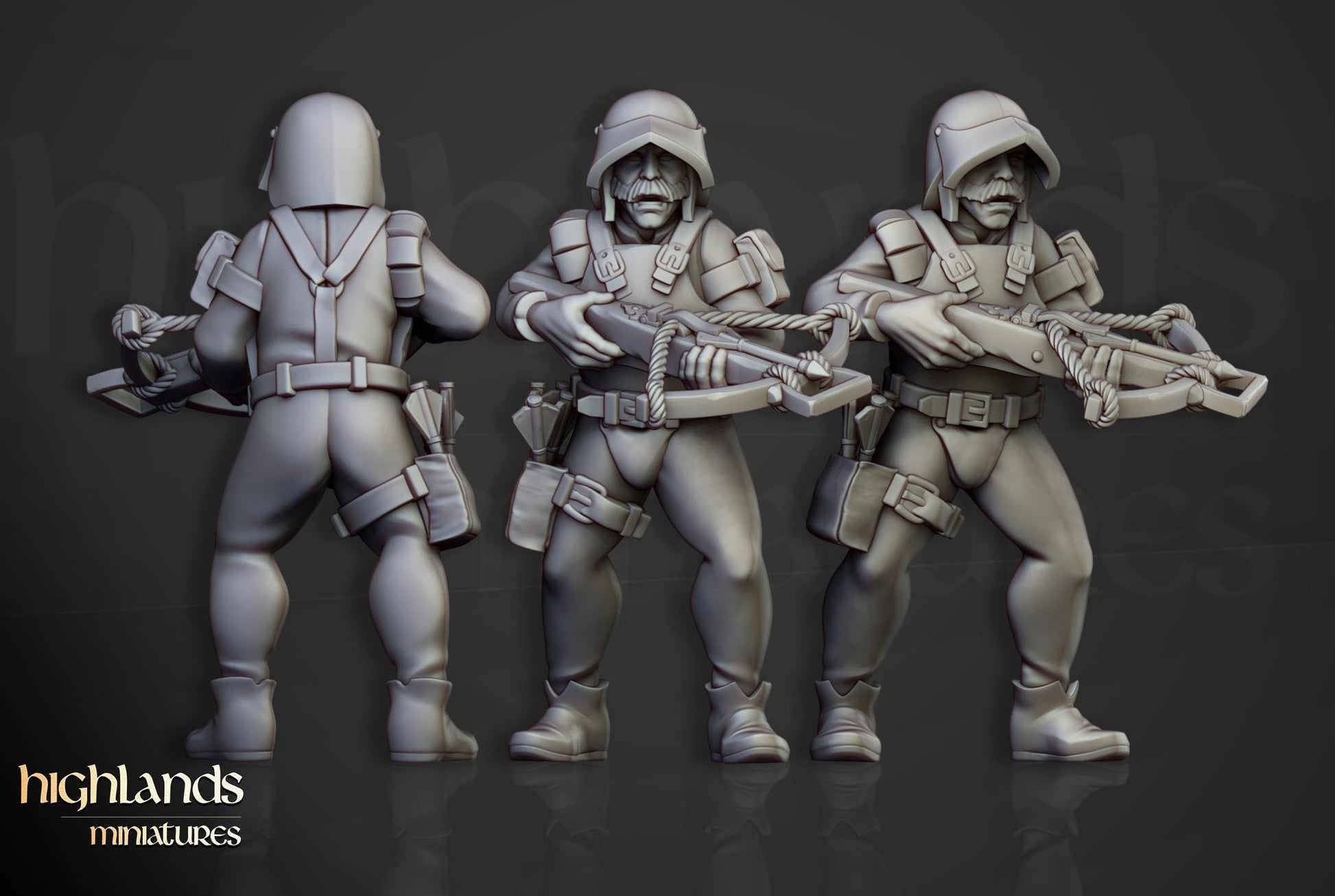 Sunland Crossbowmen 10 models Highland Miniatures Various Scales (US tariffs are pre-paid by us)