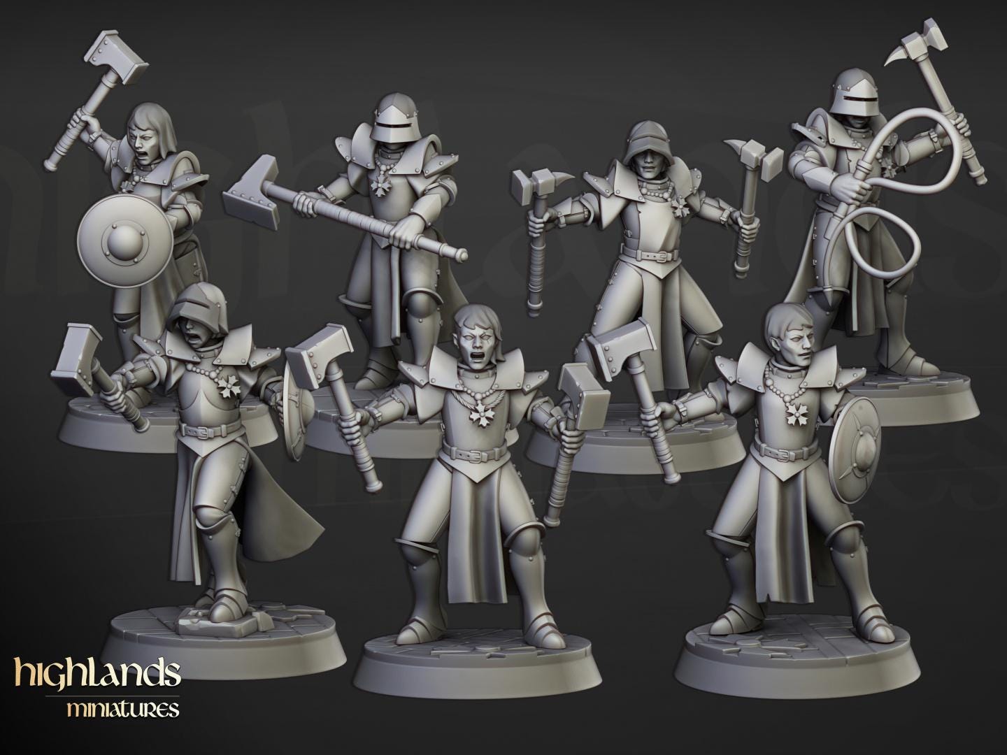 Sisters of Saint Helena 10 multipart models Highland Miniatures Various Scales (US tariffs are pre-paid by us)