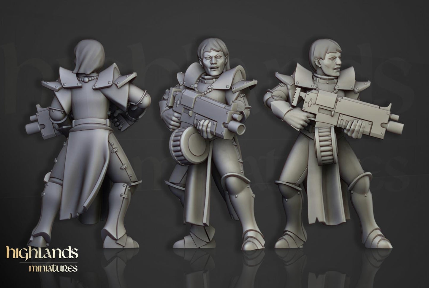 Sisters of Saint Helena Gunners 6 models Highland Miniatures Various Scales (US tariffs are pre-paid by us)